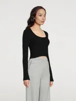 Assens Wool And Cashmere Crop Top
