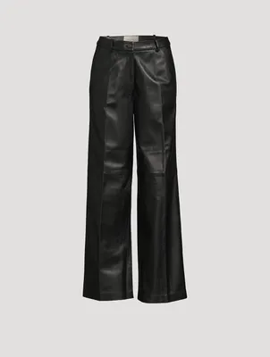 Noro Straight-Leg Leather Trousers