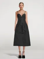 Taffeta Midi Dress