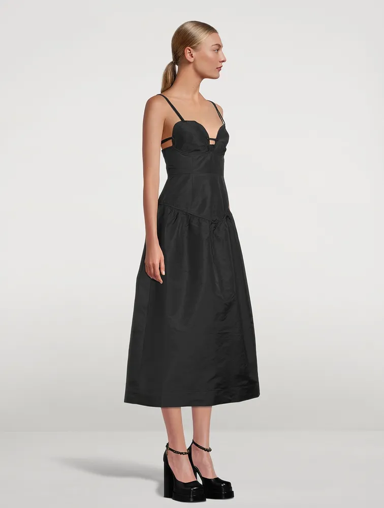 Taffeta Midi Dress