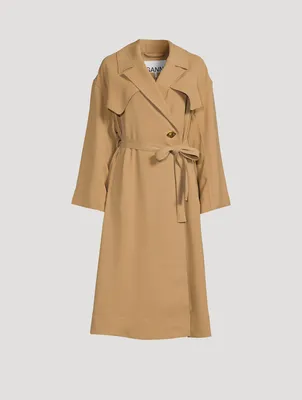 Twill Belted Trench Coat