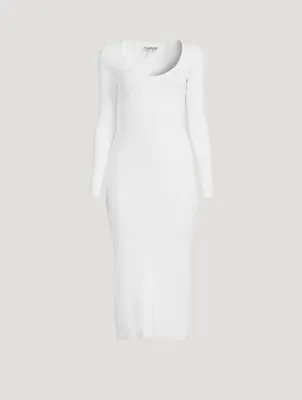 Melange Knit Midi Dress