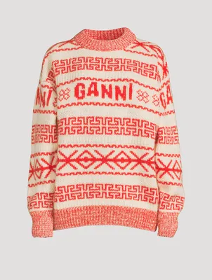 Intarsia Wool Sweater