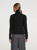 Brushed Alpaca Wrap Blouse