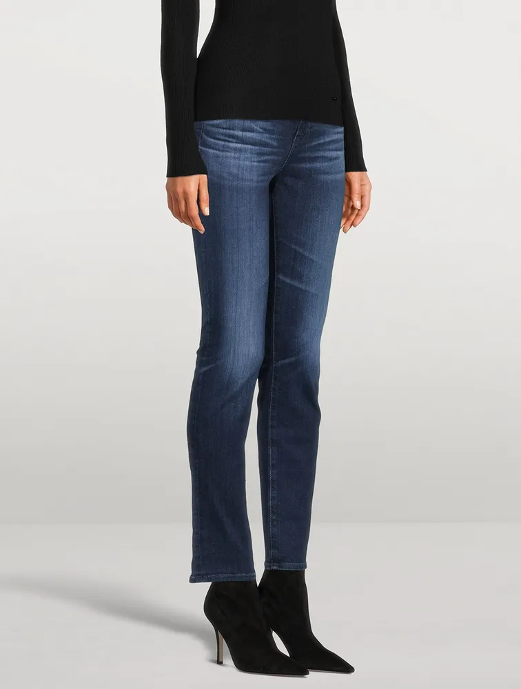 Mari High-Rise Slim Straight Jeans