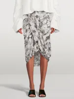 Sabrina Wrap Skirt In Floral Print