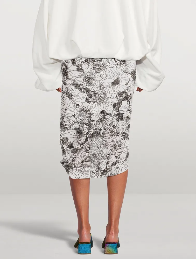 Sabrina Wrap Skirt In Floral Print