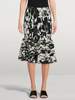 Saturn Printed Smocked Midi Skirt Floral Print