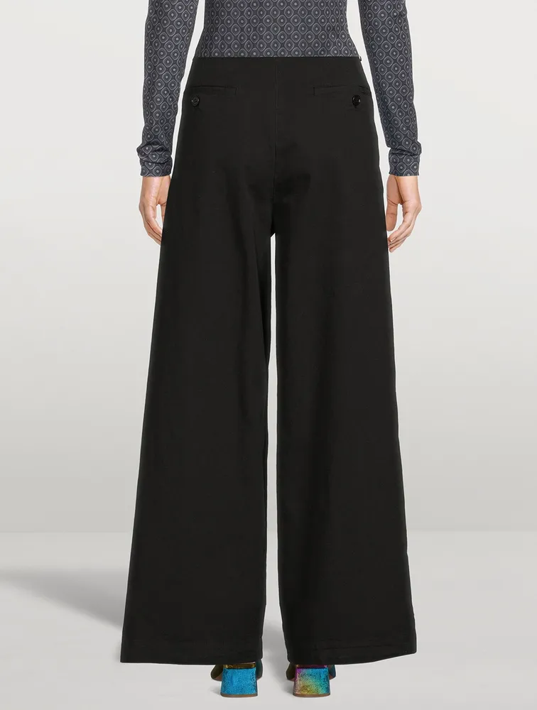 Podium Cotton Wide-Leg Pants