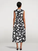 Doni Printed Peplum Midi Dress