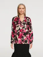 Netti Wool Sweater Floral Print