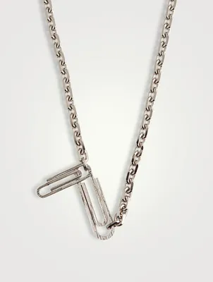 Texturized Paperclip Necklace
