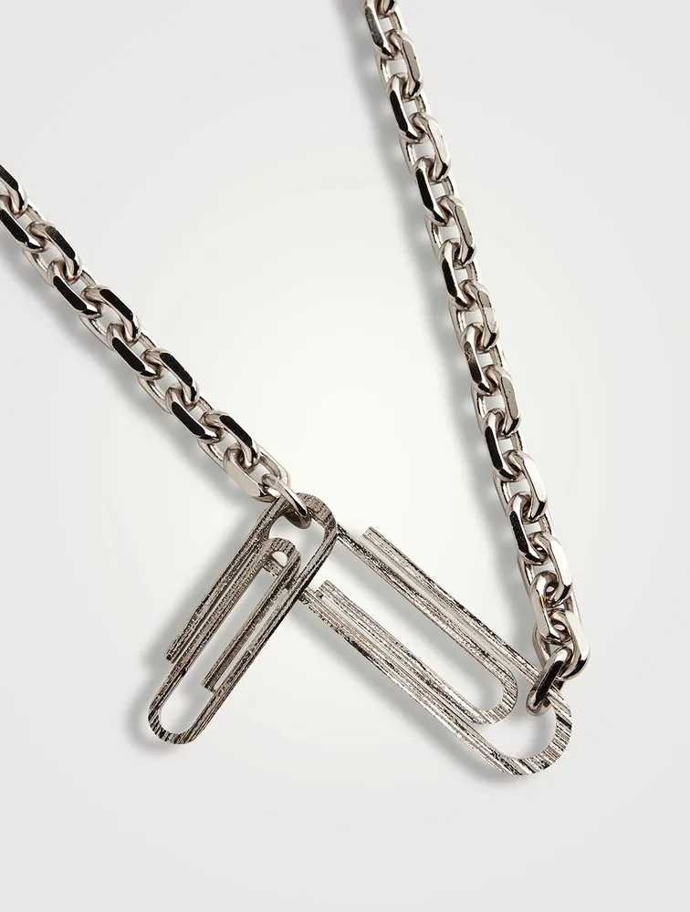 Texturized Paperclip Necklace