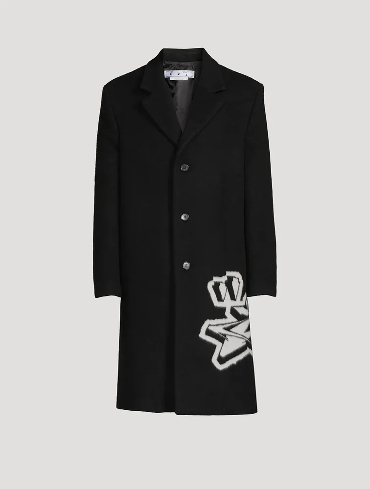 Graffiti Wool-Blend Coat