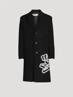 Graffiti Wool-Blend Coat