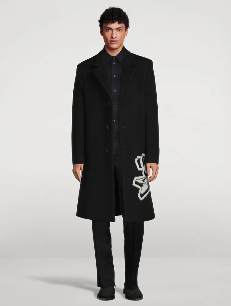 Graffiti Wool-Blend Coat
