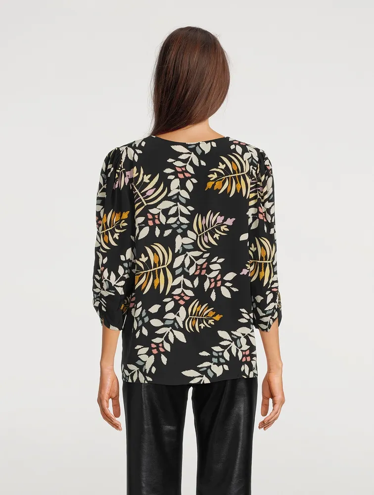 Cross Top Floral Print