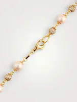 Nialaya x Holt Renfrew Pink Pearl Choker Necklace