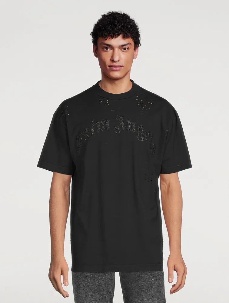 PALM ANGELS - Glitter Classic Logo Over Tee