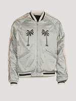 Life Is Palm Quilted Bomber Jacket