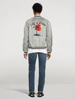 Life Is Palm Quilted Bomber Jacket