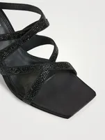 Veda Crystal-Embellished Leather Mules