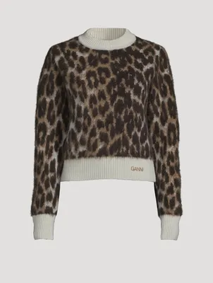 Jacquard Pullover Leopard Print