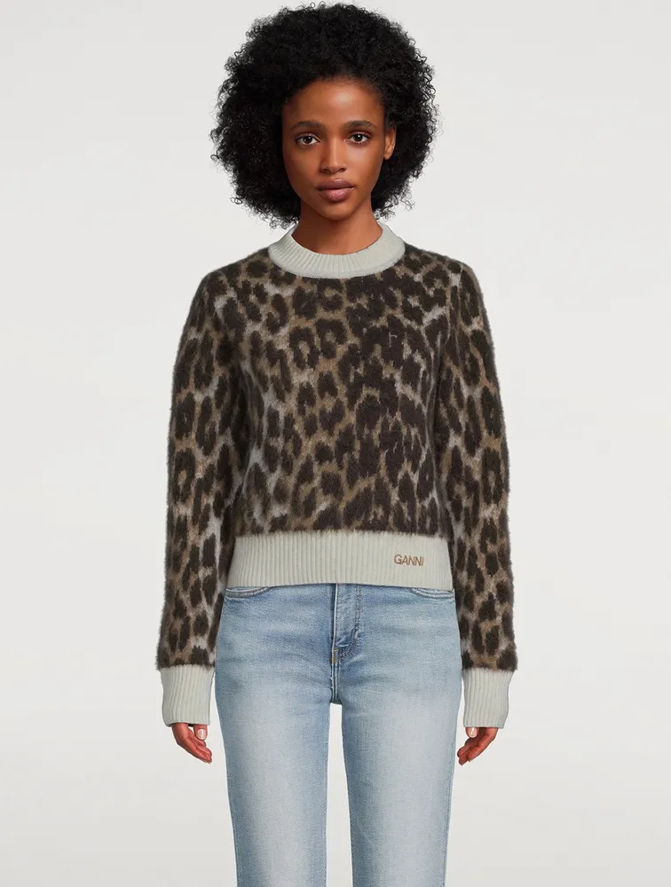 Jacquard Pullover Leopard Print