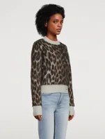 Jacquard Pullover Leopard Print