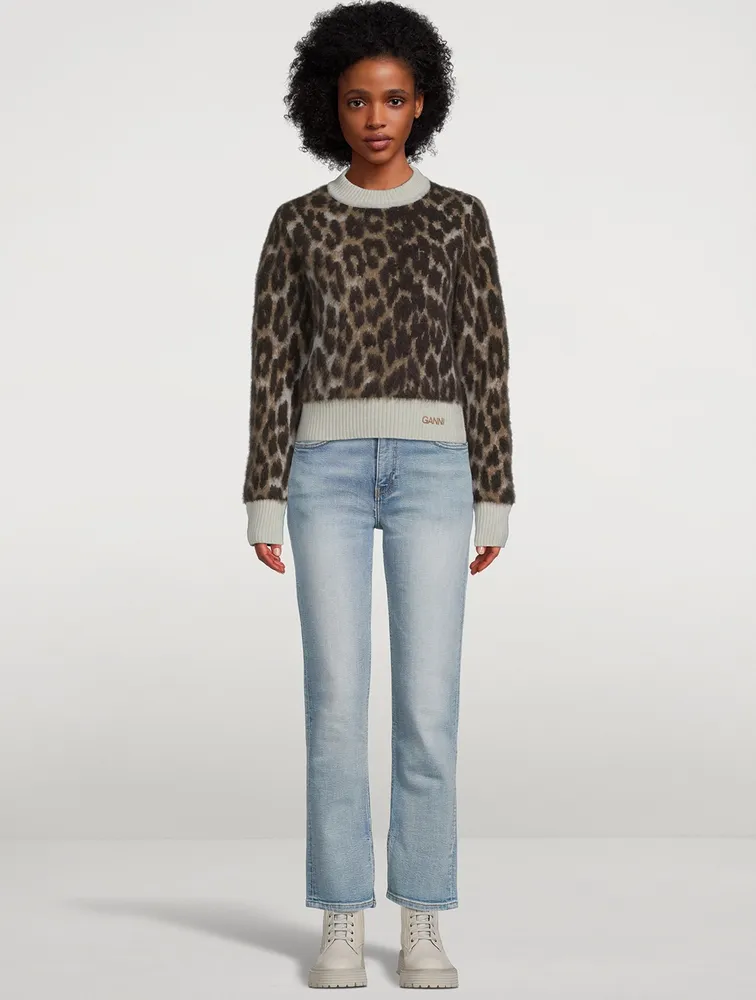 Jacquard Pullover Leopard Print