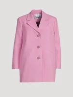 Oversized Blazer With Crystal Buttons