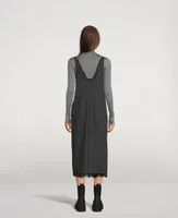 Suiting Midi Dress With Lace Trim