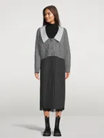 Cable-Knit Cardigan With Crystal Buttons