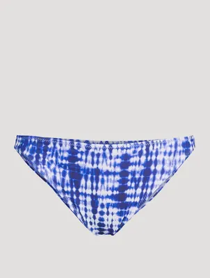 The Tati High-Waisted Bikini Bottom Shibori Print