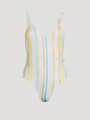 The Lynn One-Piece Swimsuit Stripe Print