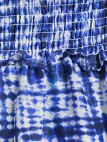 The Indigo Midi Dress Shibori Print