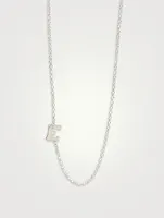 Love Letter Gold E Initial Single Diamond Necklace