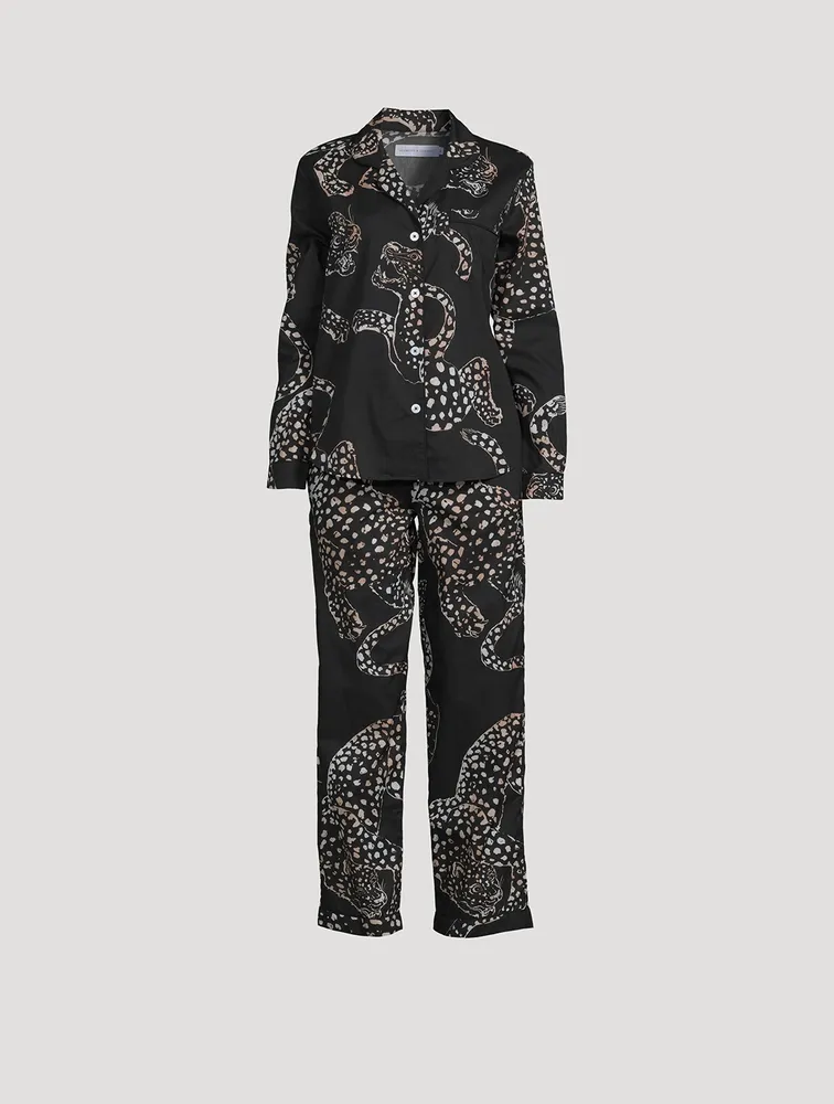 Long Cotton Pajama Set In Jag Print