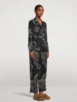 Long Cotton Pajama Set In Jag Print