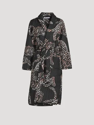 Quilted Cotton Robe In Jag Print