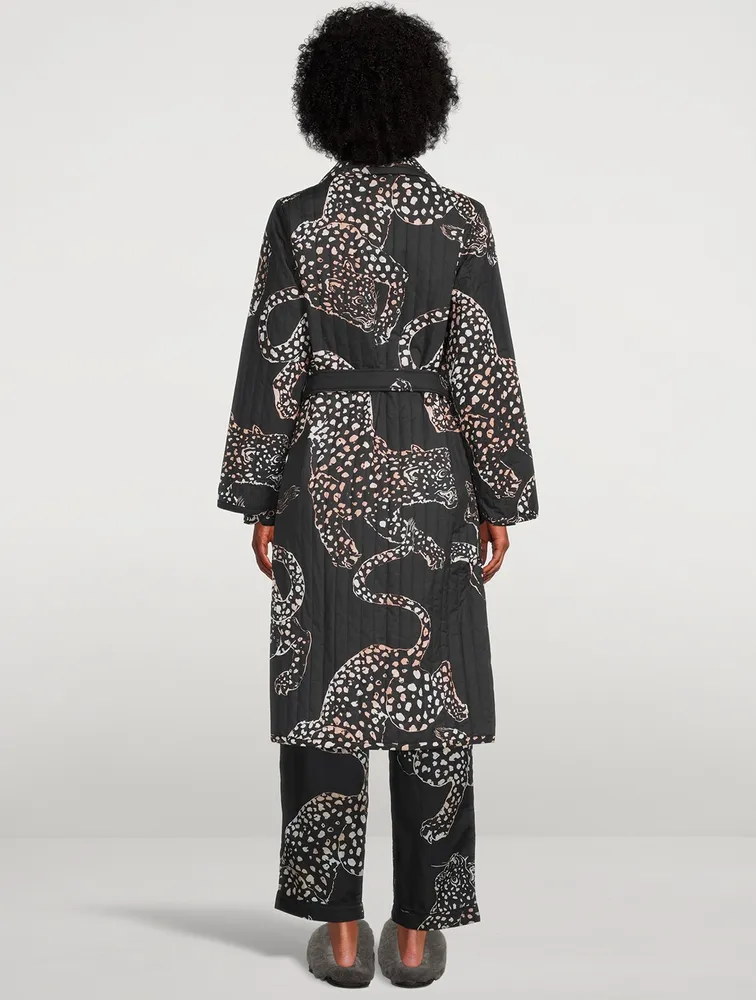 Quilted Cotton Robe In Jag Print