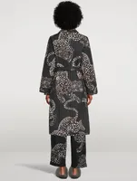 Quilted Cotton Robe In Jag Print