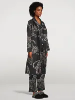 Quilted Cotton Robe In Jag Print
