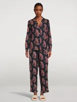 Long Cotton Pajama Set Sansido Tiger Print
