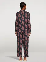 Long Cotton Pajama Set Sansido Tiger Print
