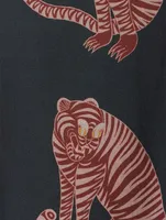 Long Cotton Pajama Set Sansido Tiger Print