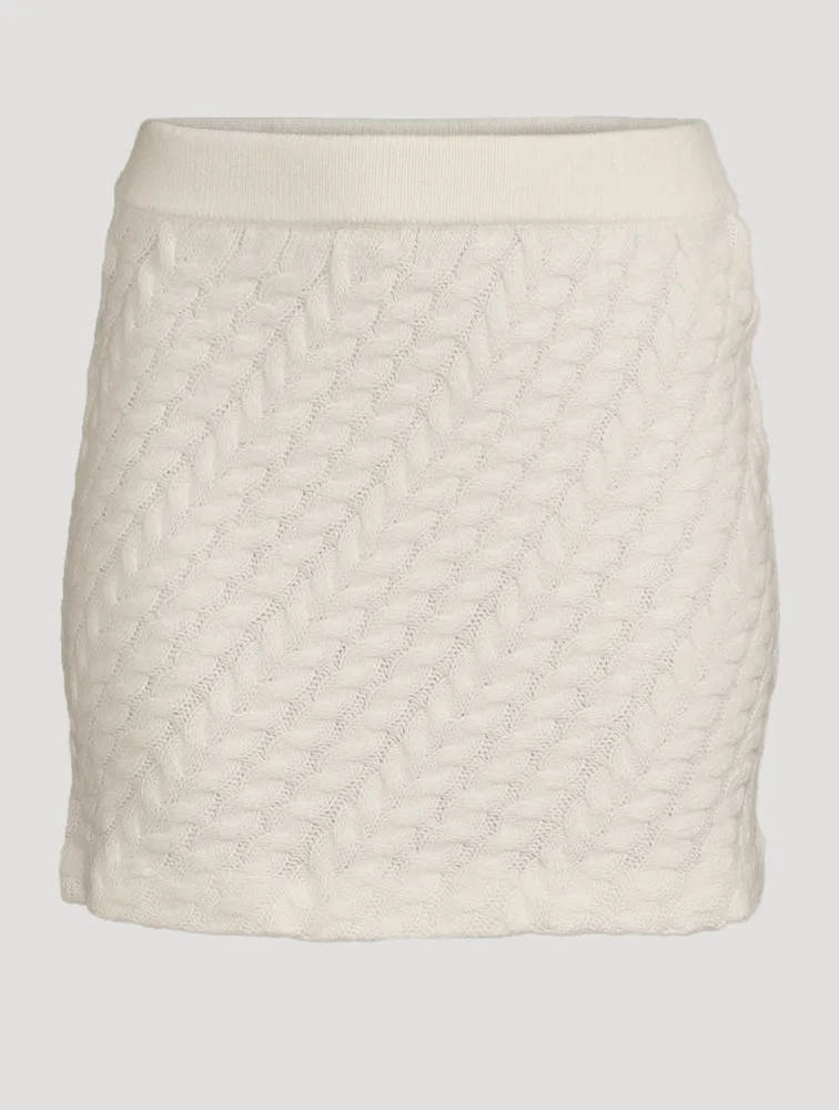Alsen Cashmere Cable-Knit Mini Skirt
