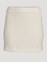 Alsen Cashmere Cable-Knit Mini Skirt