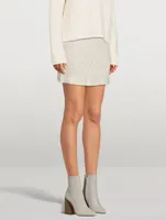 Alsen Cashmere Cable-Knit Mini Skirt