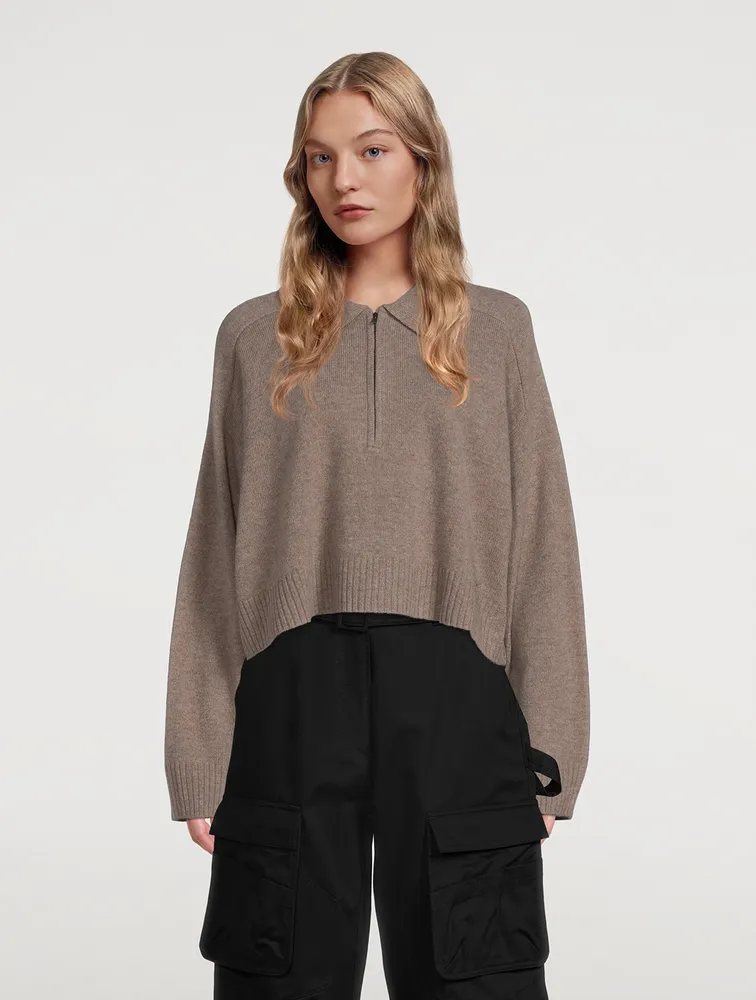 LOULOU STUDIO Banni Wool-Blend Cropped Sweater | Yorkdale Mall